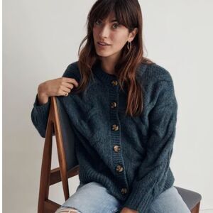 Madewell Chunky Cardigan Mineral Blue / Size XS